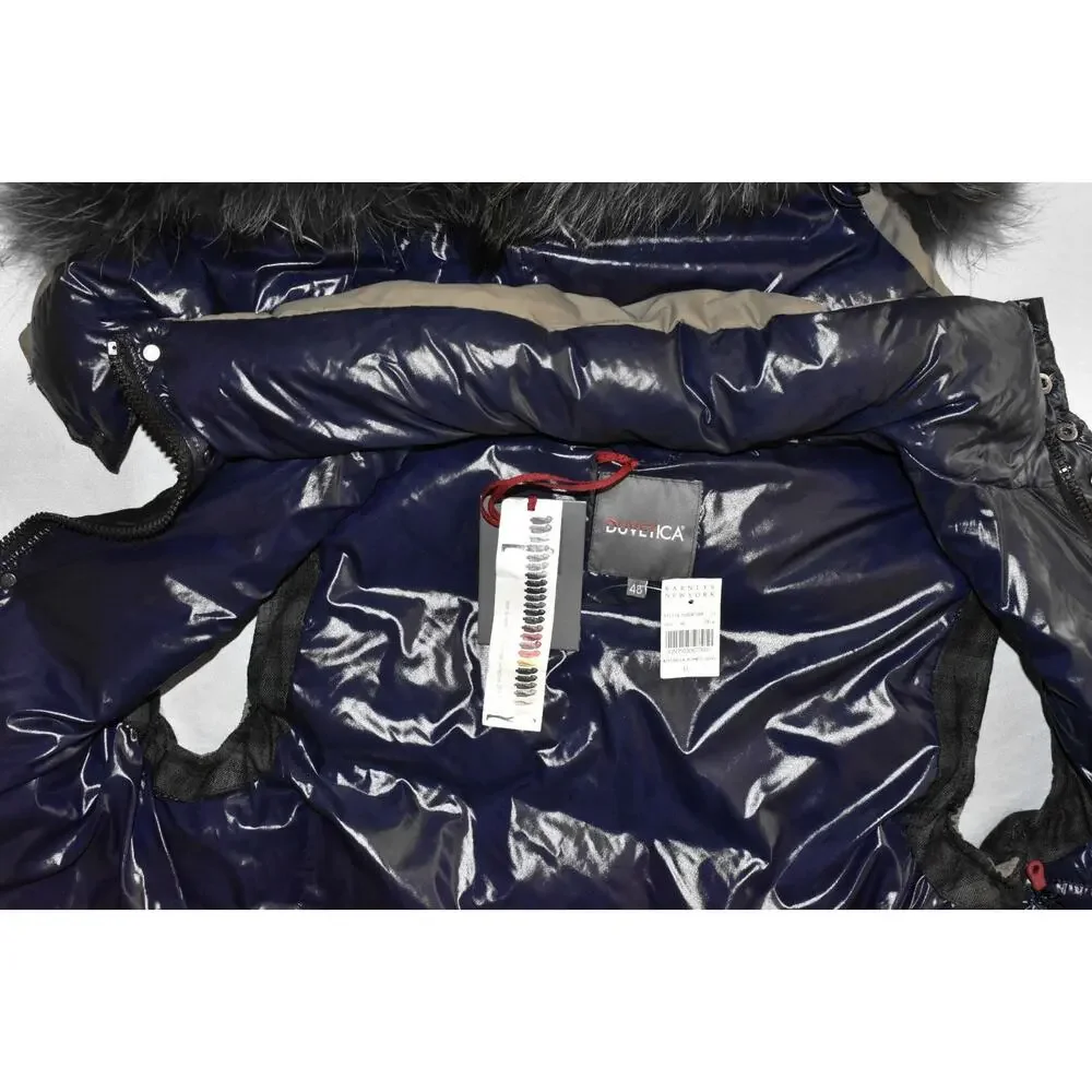 B5 NWT DUVETICA Salmomeo Olive Plaid Wool Leather Yoke Details Down Vest Size 48